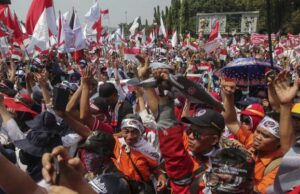 Trabajadores de trabajo de DPR de hoy, la policía Wanti-Wanti Live Tiktok se convierte en un nuevo modo de provocación de demostración
