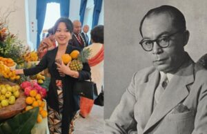 El nieto de Bung Hatta con kebaya negra y slobog Batik como una forma de protesta, las críticas mordaces de Prabowo-Gibran