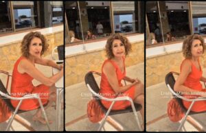Cristina Martín Jiménez mirando a María Jesús Montero de vacaciones en Found Ola of Fire y toma un buen Rapapope