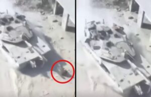 El video del momento brutal cuando un tanque israelí aplasta a un terrorista de Hamas en Gaza