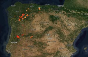 ‘Copérnico’: así es como se ven los incendios que barren España en este momento