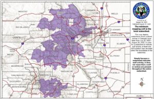 El mapa de Wolf Colorado muestra ubicaciones de agosto de paquetes y cachorros