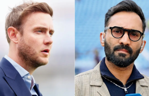 Dinesh Karthik, Stuart Broad Support Reemplazos de lesiones después de la lesión de Woakes