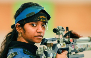ELAVENIL Valarivan coronó campeón asiático en un rifle de aire femenino de 10 m