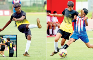 Dos de los jugadores de St Lawrence se ponen camisetas con el mismo número