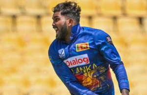 Wanindu Hasaranga de Sri Lanka a la señorita Odis contra Zimbabwe debido a una lesión