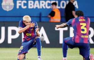 Yamal, López anotó dos veces como Barcelona Thrash Como 5-0