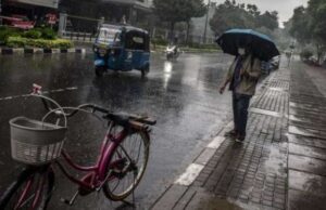 Bmkg clima que se estrella una serie de ciudades naturales nubladas, lluvia ligera a fuerte