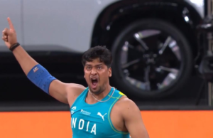 Sachin Yadav Yadav de la India GRANDES JAVALIN EN RONDA DE APERTURA FINAL
