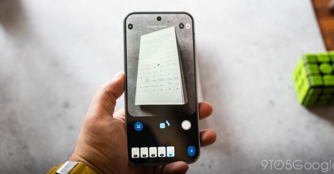 Google Drive implementa un potente rediseño del escáner de documentos