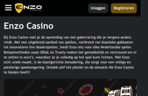 Revisión de Enzo Casino: Oferta de juegos para personas holandesas
