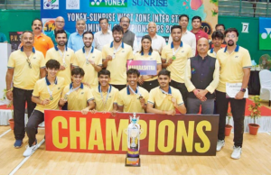 El equipo de bádminton masculino de Maharashtra gane la zona oeste de la zona oeste bádminton c`ship 2025