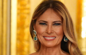 Melania Trump eligió un vestido de un diseñador venezolano en el primer gran viaje estatal como primera dama