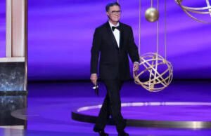 Stephen Colbert llegó al 2025 Emmy con un currículum en la mano y se fue con una ovación de pie en movimiento