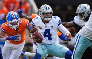 Intercepción destacada de Dondrea Tillman de los Broncos ante Dak Prescott de los Cowboys