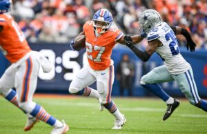 “JK Dobbins de los Broncos descartado contra los Chiefs”. ¿La siguiente colocación de IR?