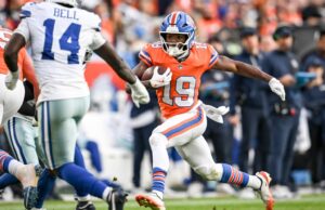 Los Broncos ponen al WR Marvin Mims Jr. en protocolo de conmoción cerebral