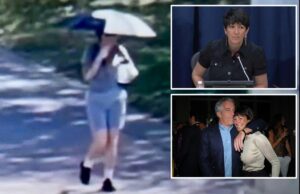 Ghislaine Maxwell filmada llevando un paraguas de manera extraña en un día soleado en una prisión de Texas: video