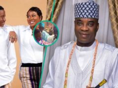 Kwam1 finalmente se reúne con su hijo mientras Bisola Badmus rompe a llorar: “Nadie lo vio venir”