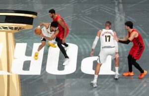 Los Nuggets no pueden jugar con Nikola Jokic al final de la derrota de la Copa de la NBA ante los Blazers