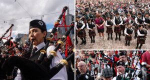 Cientos de gaiteros baten récord mundial con ‘It’s a Long Way to the Top’ de AC/DC