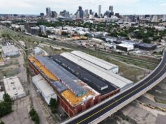 Los Broncos presentan un plan de desarrollo de área grande de Burnham Yard con el sitio del estadio