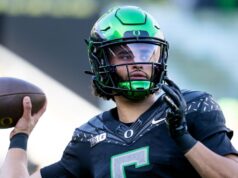 Dante Moore hizo una declaración en el Draft de la NFL antes del enfrentamiento de la CFP de Oregon con James Madison