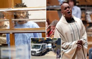 El jubiloso hijo del presunto asesino de Sykes, Micah, se queja de su madre en la corte