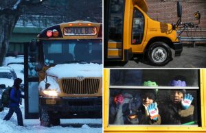 Los padres de Nueva York dicen que los niños se “congelan” en los autobuses escolares eléctricos obligatorios durante el brutal clima invernal