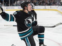 Celebrini acelera a Shark hasta los 50 puntos con la ayuda de un gol de spin-o-rama