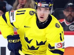El prospecto de los Anaheim Ducks, Lucas Pettersson, lleva a Suecia a ganar