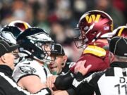 Eagles-Commanders estallan en pelea después de una conversión de dos puntos