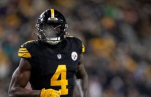 DK Metcalf de los Steelers golpea a un fanático de los Lions durante un altercado salvaje