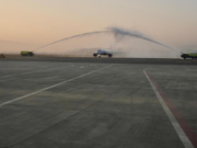 Ver: El saludo acuático marca el primer aterrizaje cuando el aeropuerto Navi Mumbai comienza a operar