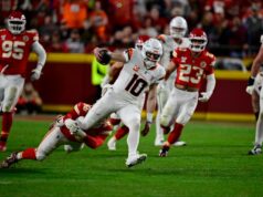 Los receptores de Bo Nix están empatados en el liderato de la NFL en caídas