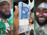 Un hombre habla mientras Davido gana mucho dinero después de que Super Eagles venciera a Tanzania 2-1, Amount Trends
