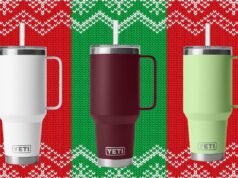 Obtenga 30% de descuento en vasos YETI en tonos navideños que se envían al día siguiente