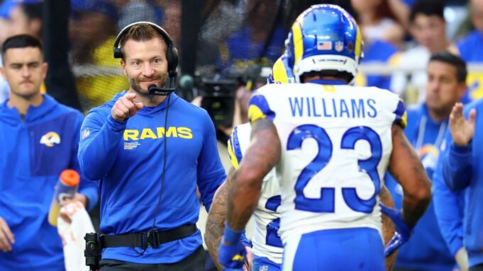 Los titulares de los Rams jugarán independientemente de la clasificación, dice Sean McVay