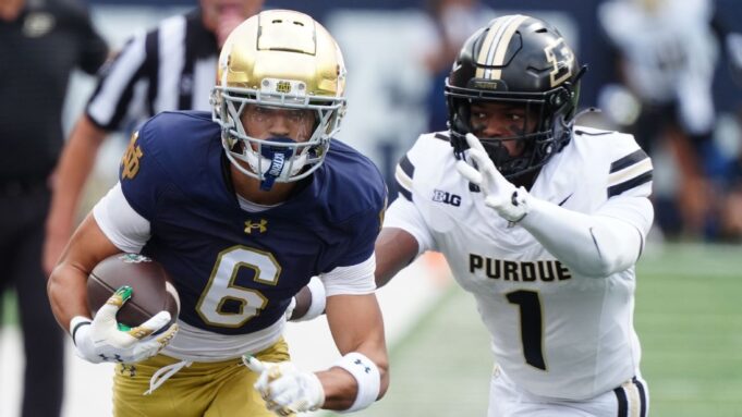 El WR de Notre Dame, Jordan Faison, no jugará lacrosse esta temporada