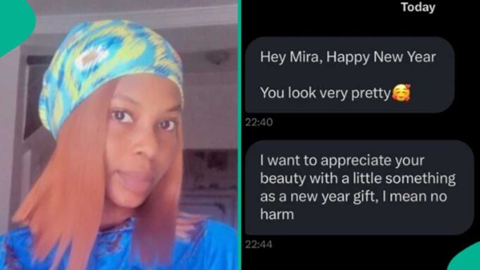 El chat surge cuando una dama recibe 600 mil naira de un hombre por ser hermosa, la gente reacciona
