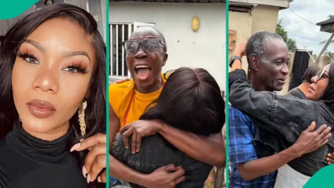 Mujer nigeriana regresa del extranjero después de 10 años y se reúne con su familia en un emotivo video