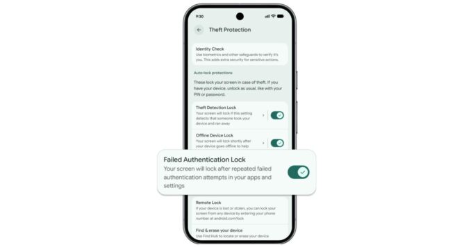 Android agrega la configuración ‘Bloqueo de autenticación fallida’