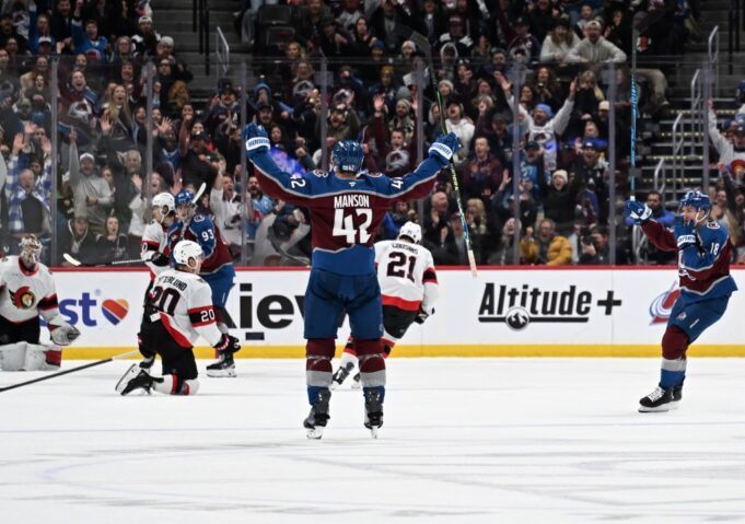 Colorado Avalanche derrota a Ottawa 8-2 en el Ball Arena