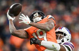 Si el mariscal de campo de los Broncos, Jarett Stidham, puede mantenerse estable como Marvin Mims, Denver estará bien