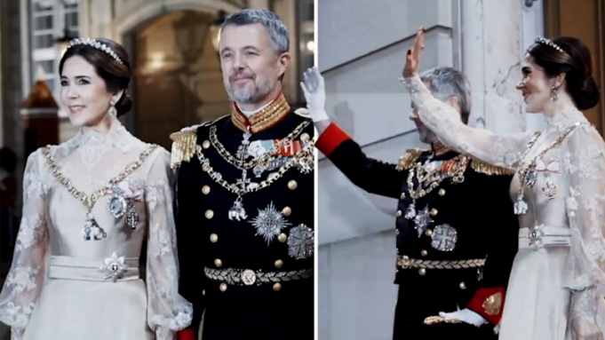 Queen Mary deslumbra con oro durante las celebraciones de Año Nuevo