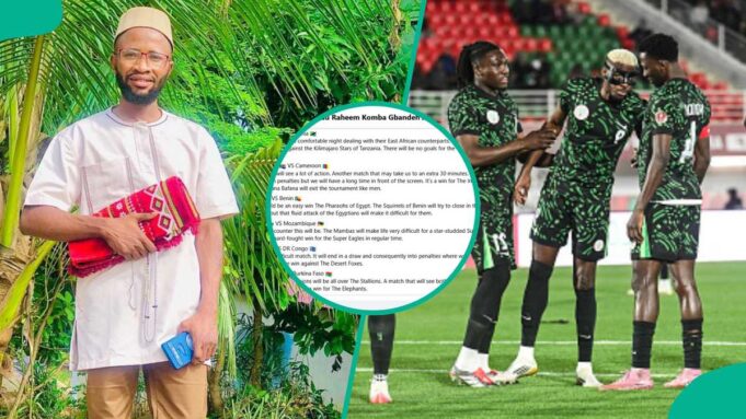 AFCON: Hombre con 9 predicciones correctas comparte lo que sucedería en el partido Nigeria vs Mozambique R16
