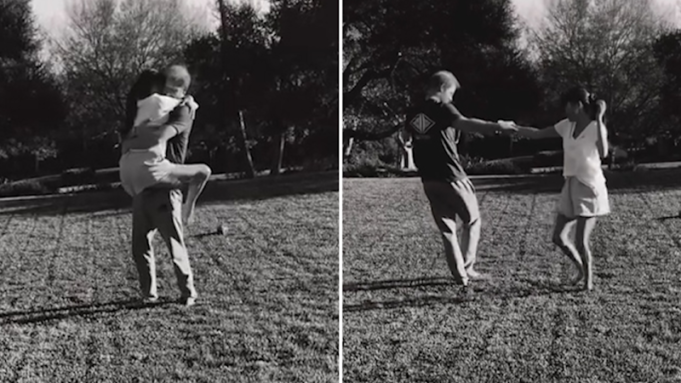 Meghan comparte video de ella bailando con el príncipe Harry