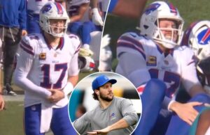 Josh Allen jugando con múltiples problemas de lesiones en Bills vs.Jaguars