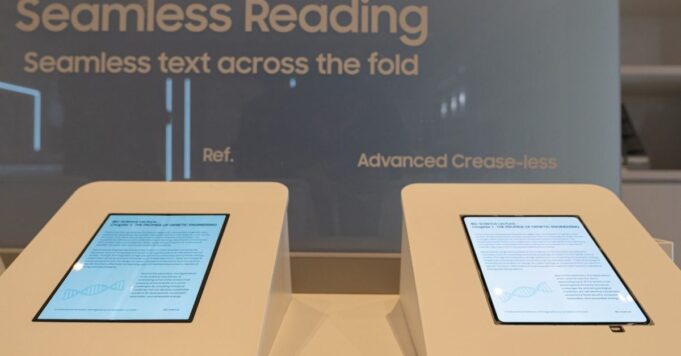 Samsung mostró brevemente una pantalla plegable sin arrugas en el CES