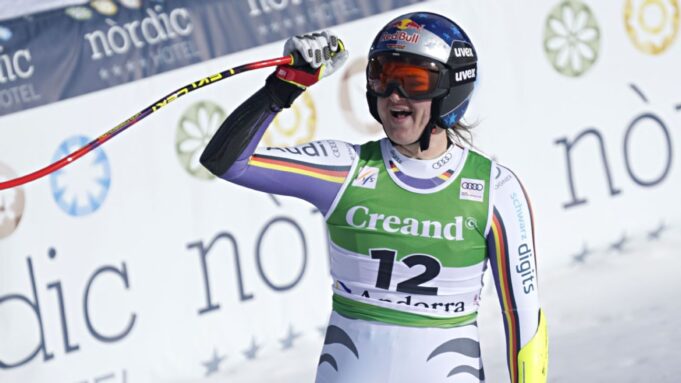 Emma Aicher domina el primer superG femenino desde los Juegos Olímpicos